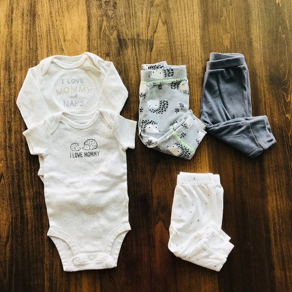 🌟NWOT 5 Piece Unisex Carter's 3 Month Old Bundle - Picture 1 of 6